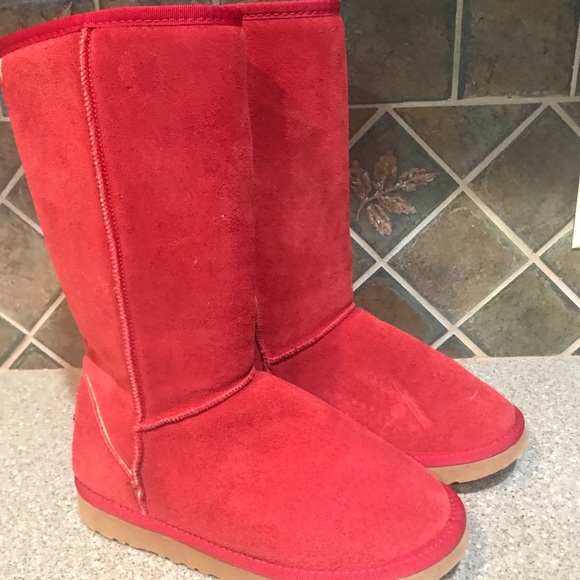 tall red uggs